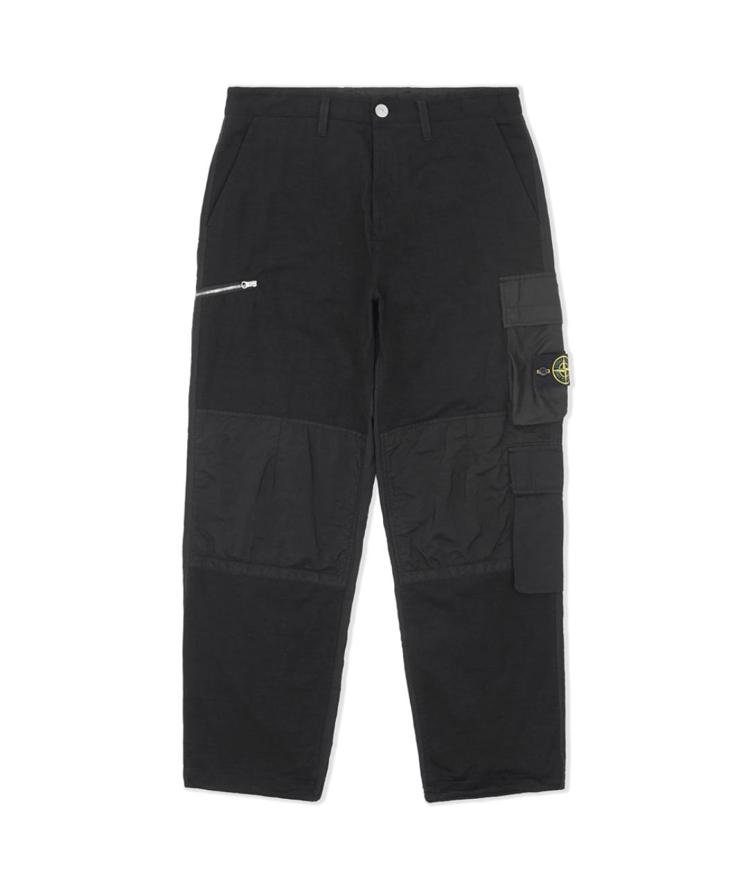 STONE ISLAND Черные полиамидовые повседневные брюки, фото 1