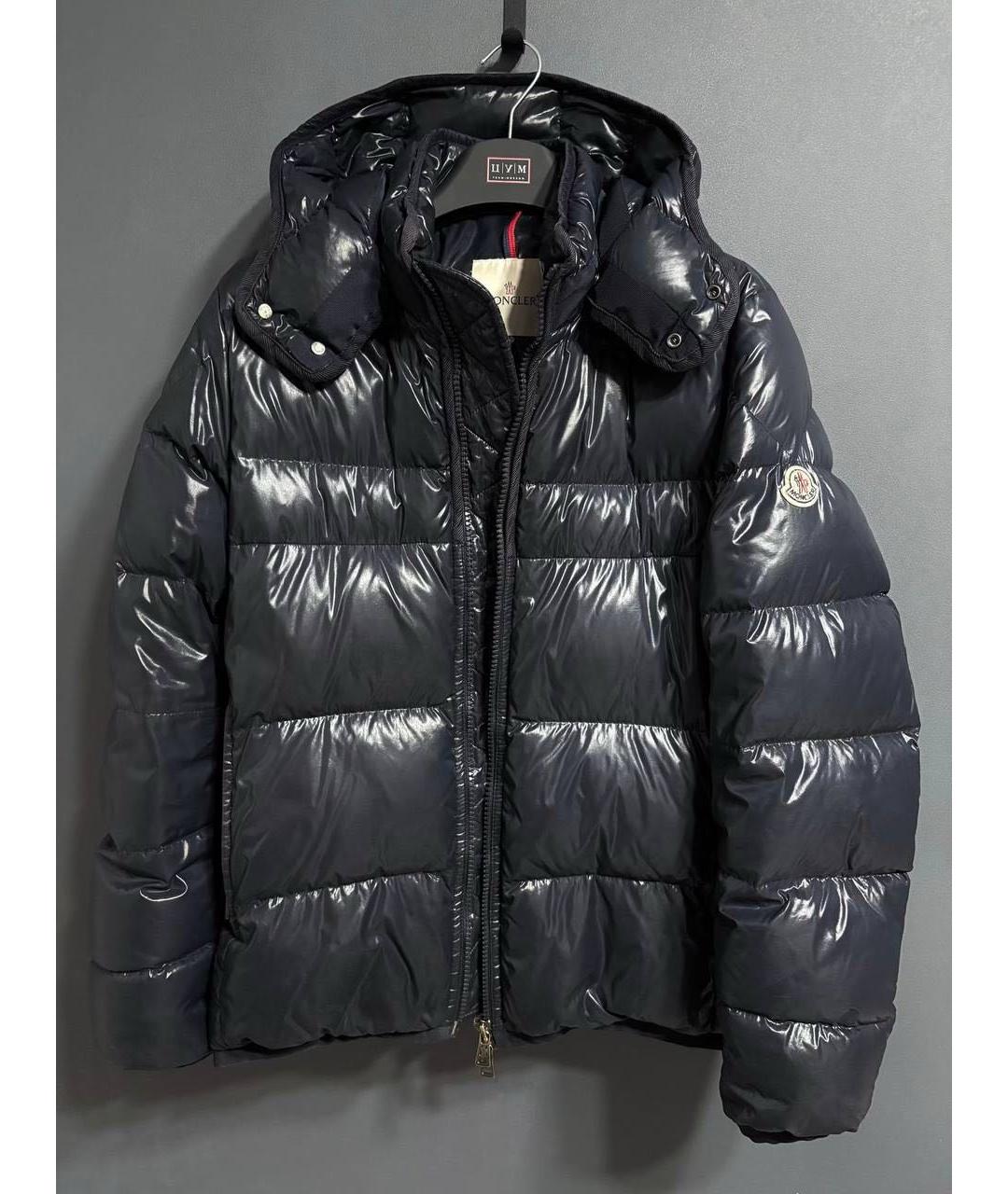 MONCLER Темно-синий пуховик, фото 4