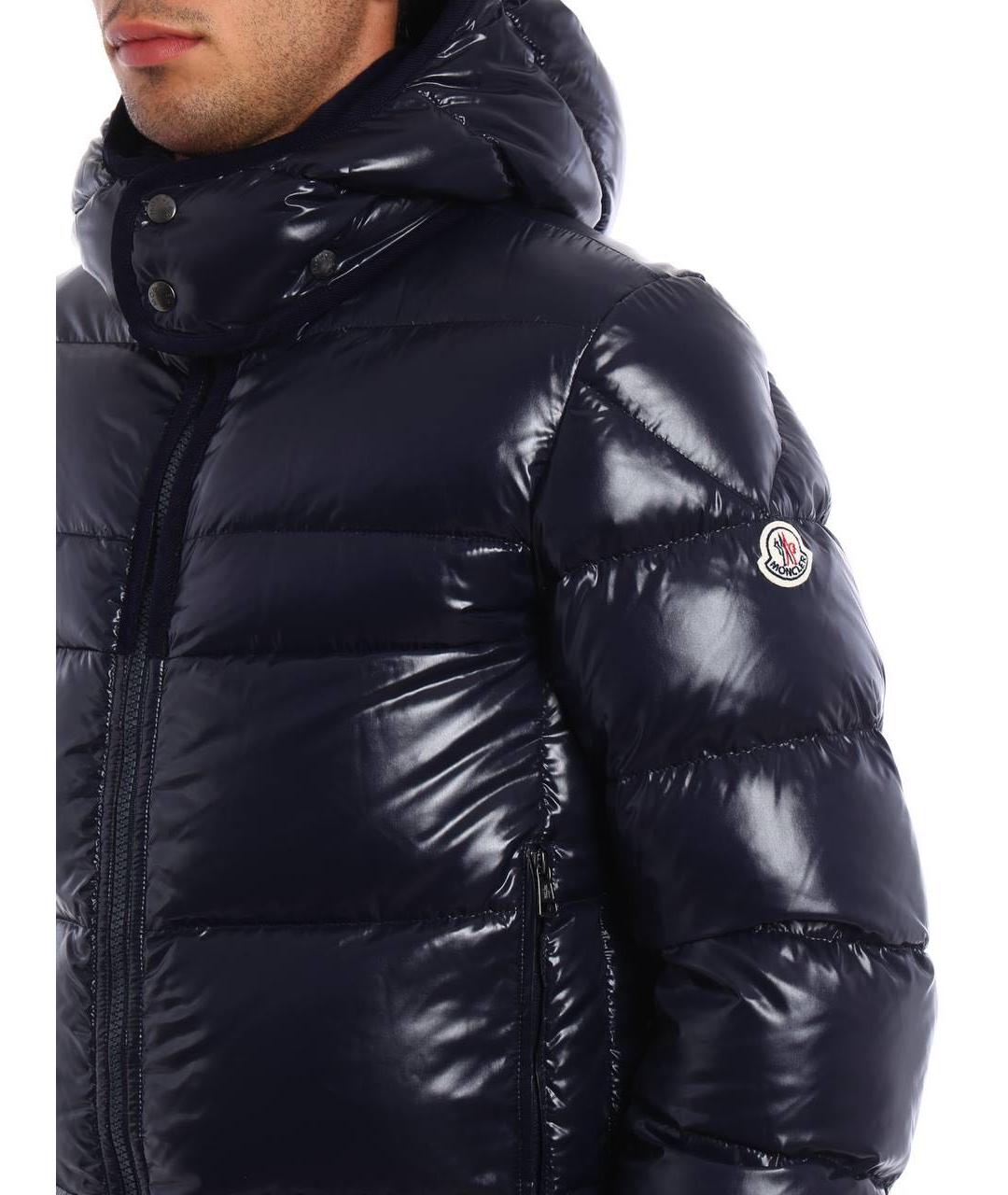MONCLER Темно-синий пуховик, фото 3