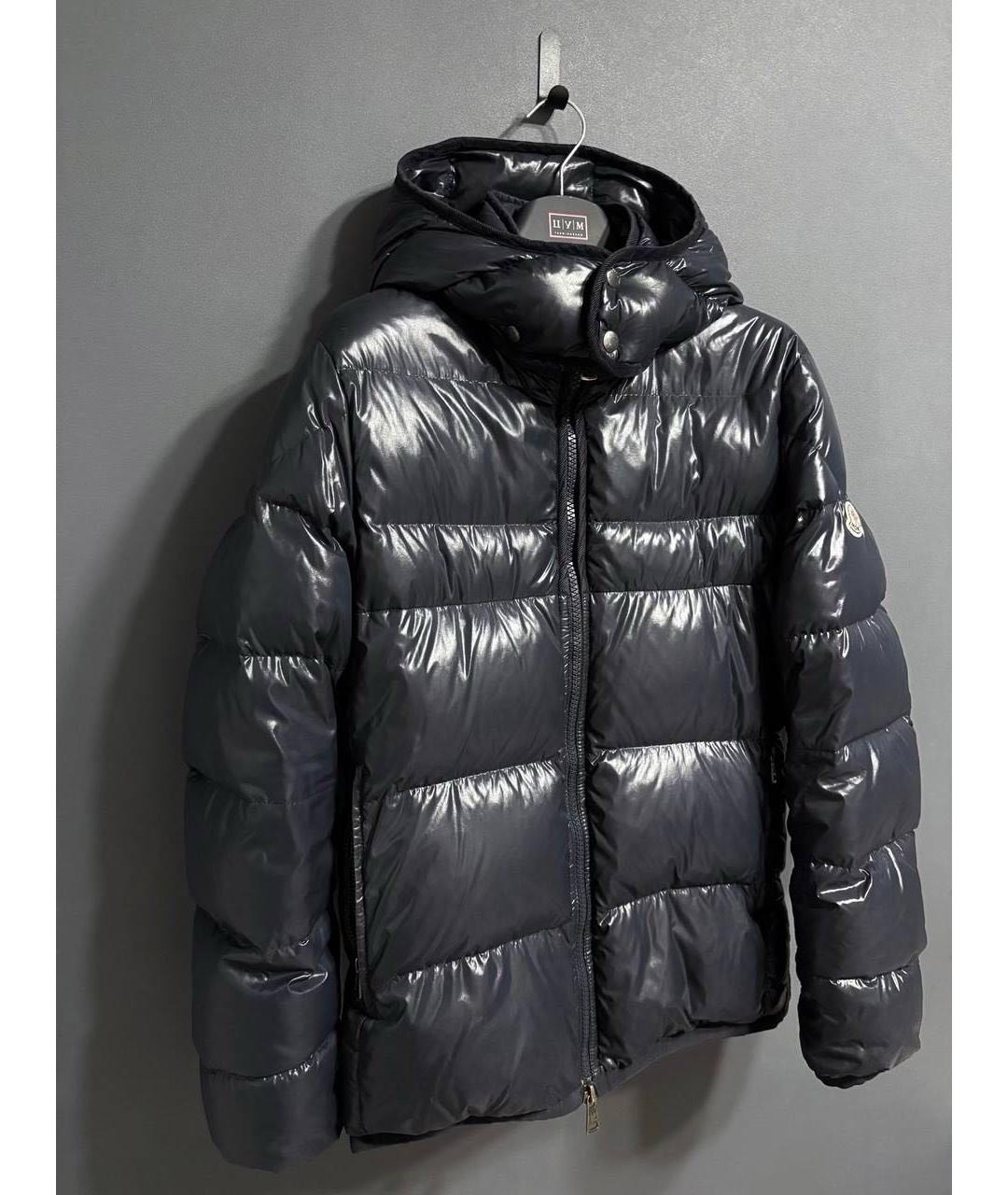 MONCLER Темно-синий пуховик, фото 5