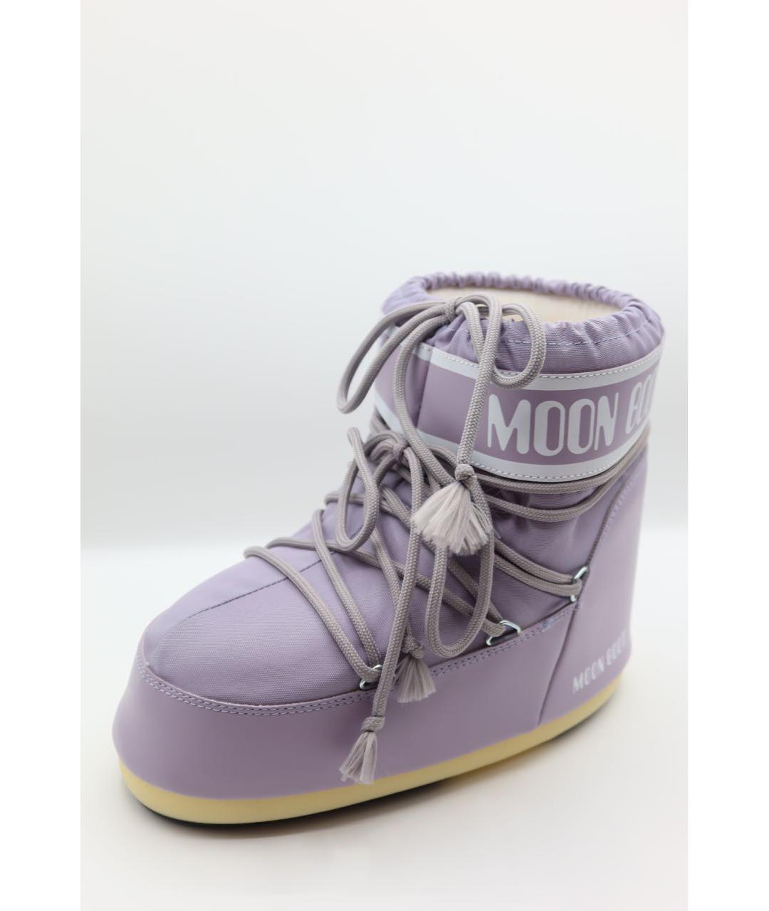 MOON BOOT Фиолетовые текстильные ботинки, фото 3