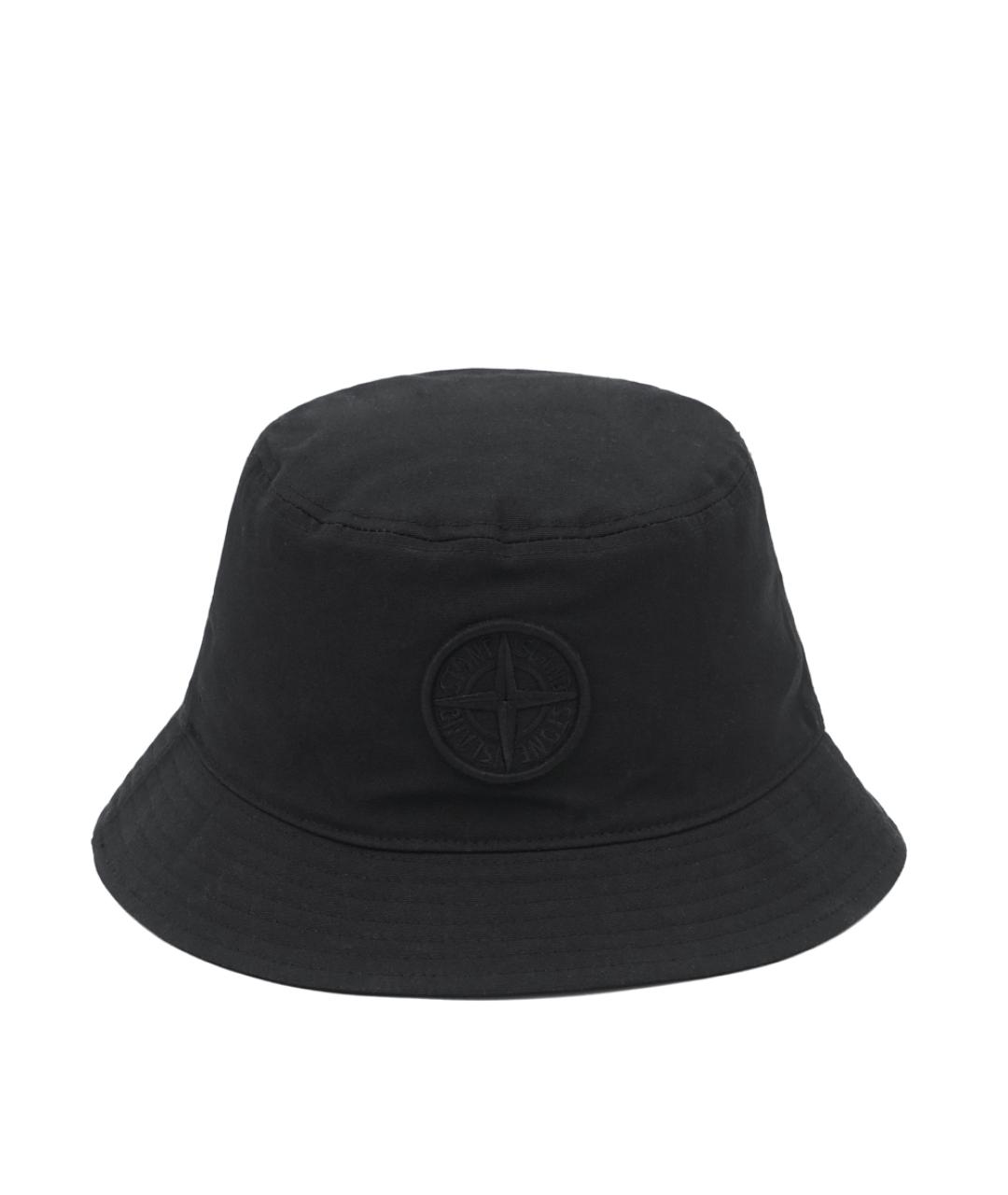 STONE ISLAND Черная хлопковая шляпа, фото 1
