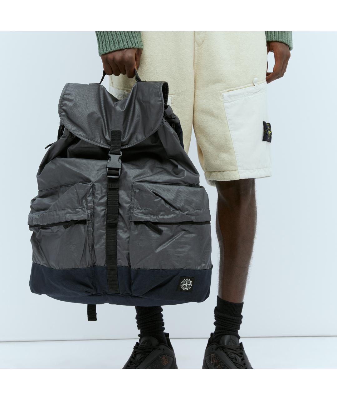 STONE ISLAND Серый рюкзак, фото 8