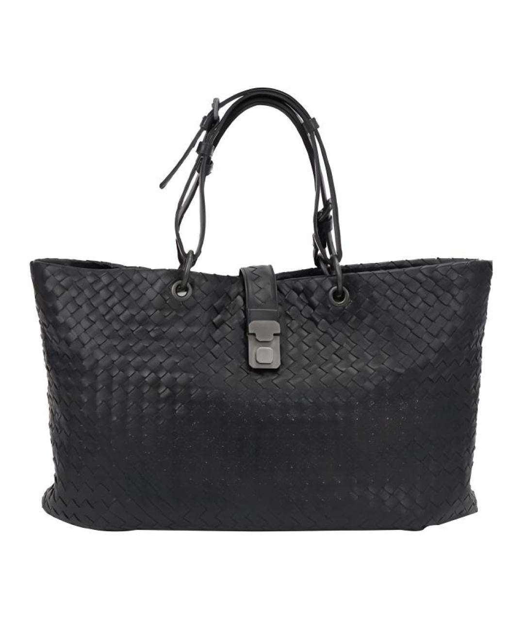 BOTTEGA VENETA Черная кожаная сумка через плечо, фото 5