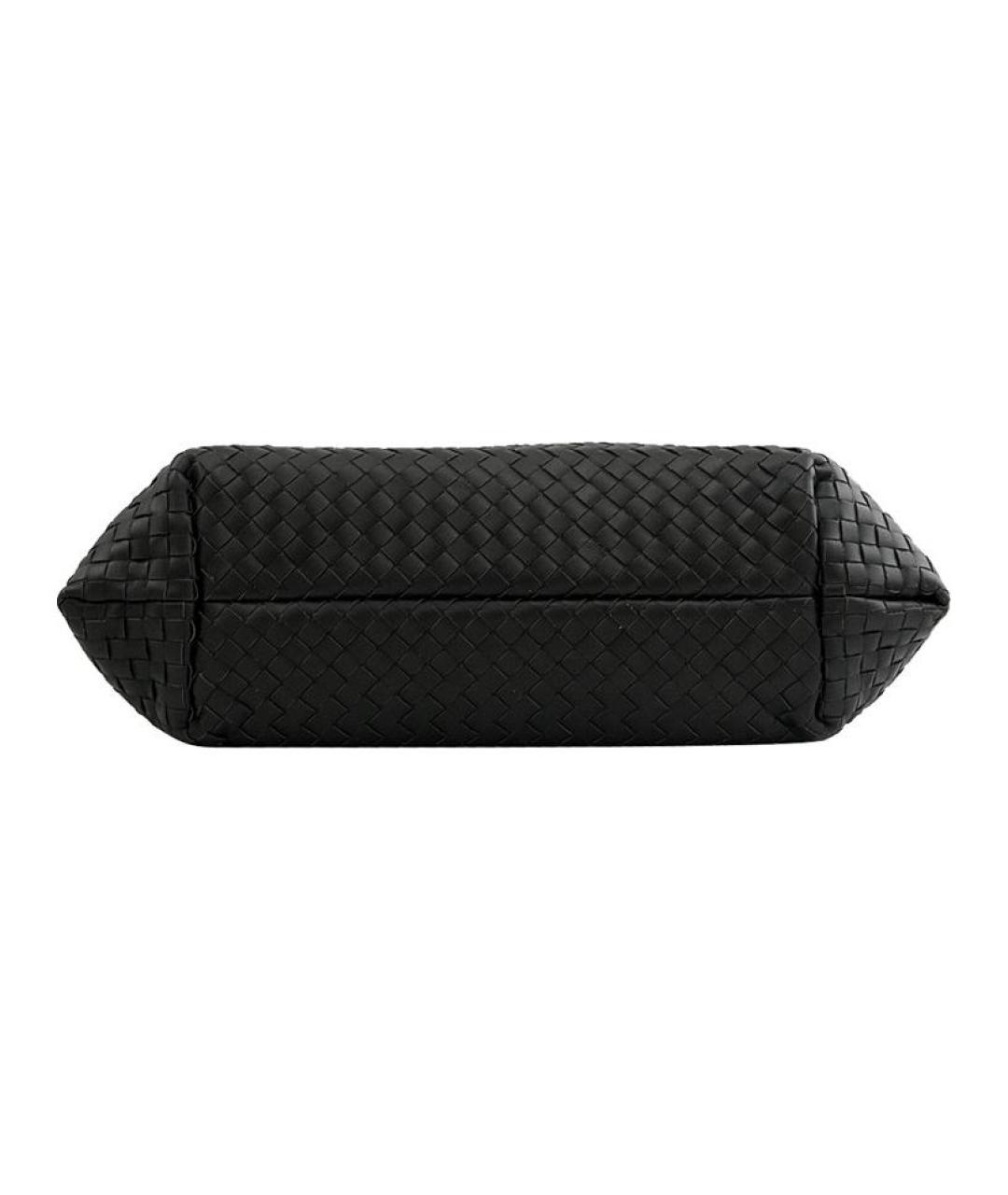 BOTTEGA VENETA Черная кожаная сумка через плечо, фото 2