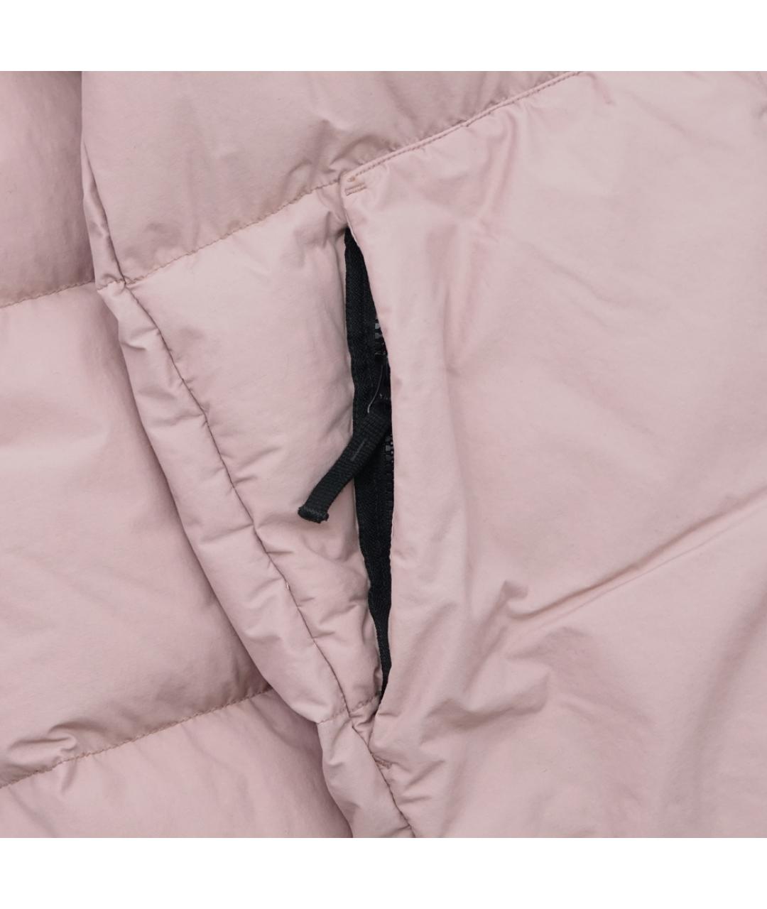 STONE ISLAND Розовый полиамидовый пуховик, фото 3