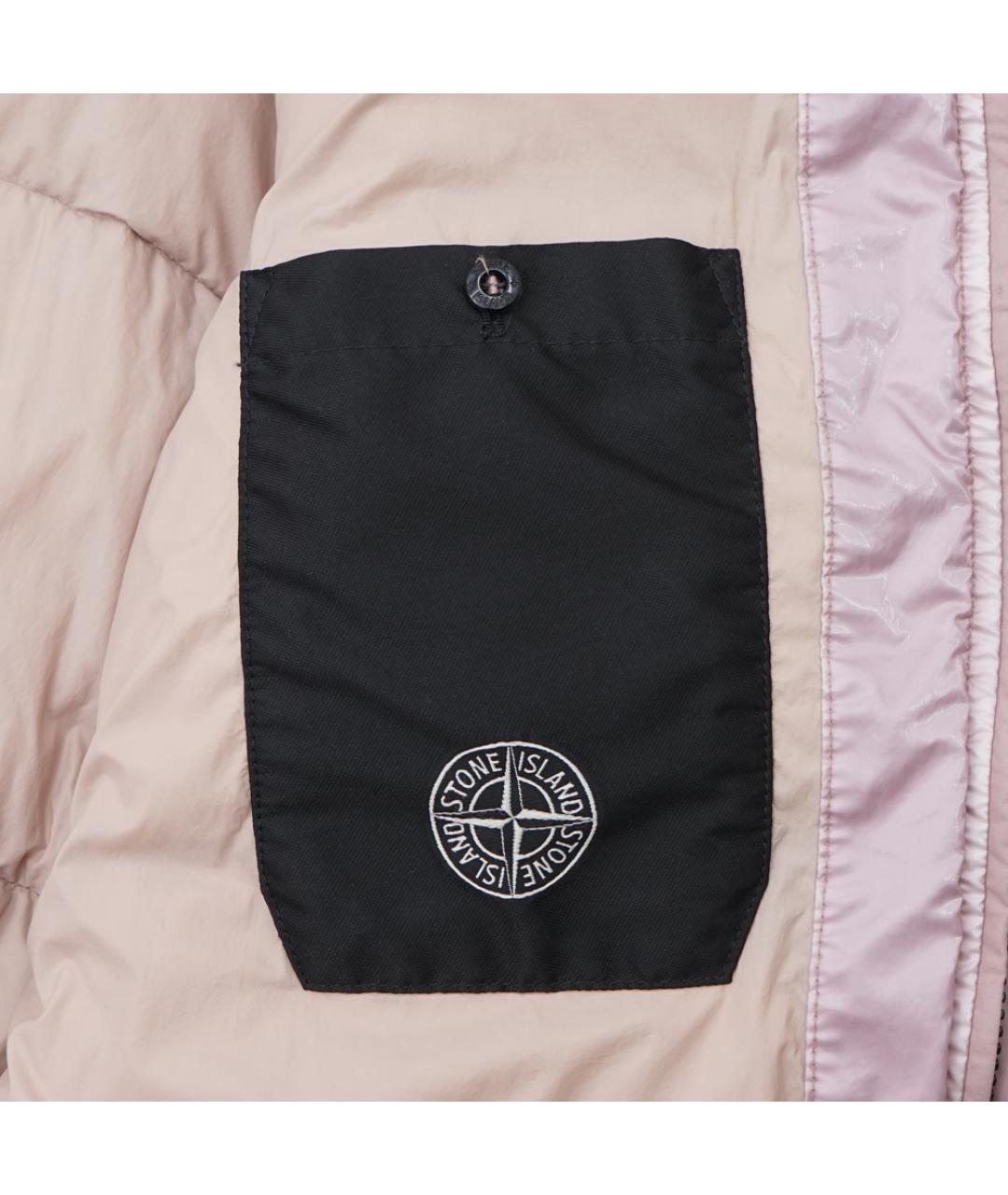 STONE ISLAND Розовый полиамидовый пуховик, фото 6
