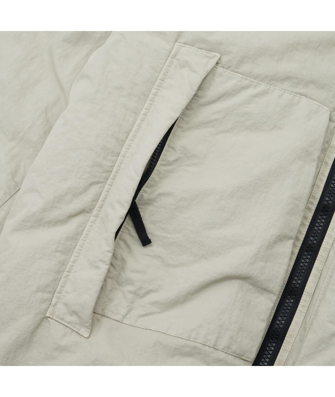 STONE ISLAND Бежевый полиамидовый пуховик, фото 4