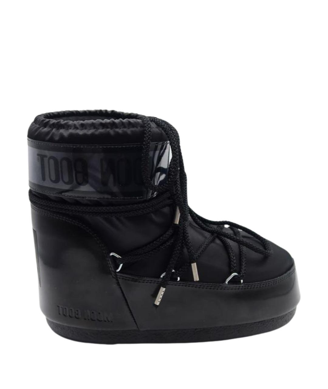 MOON BOOT Черные текстильные ботинки, фото 1