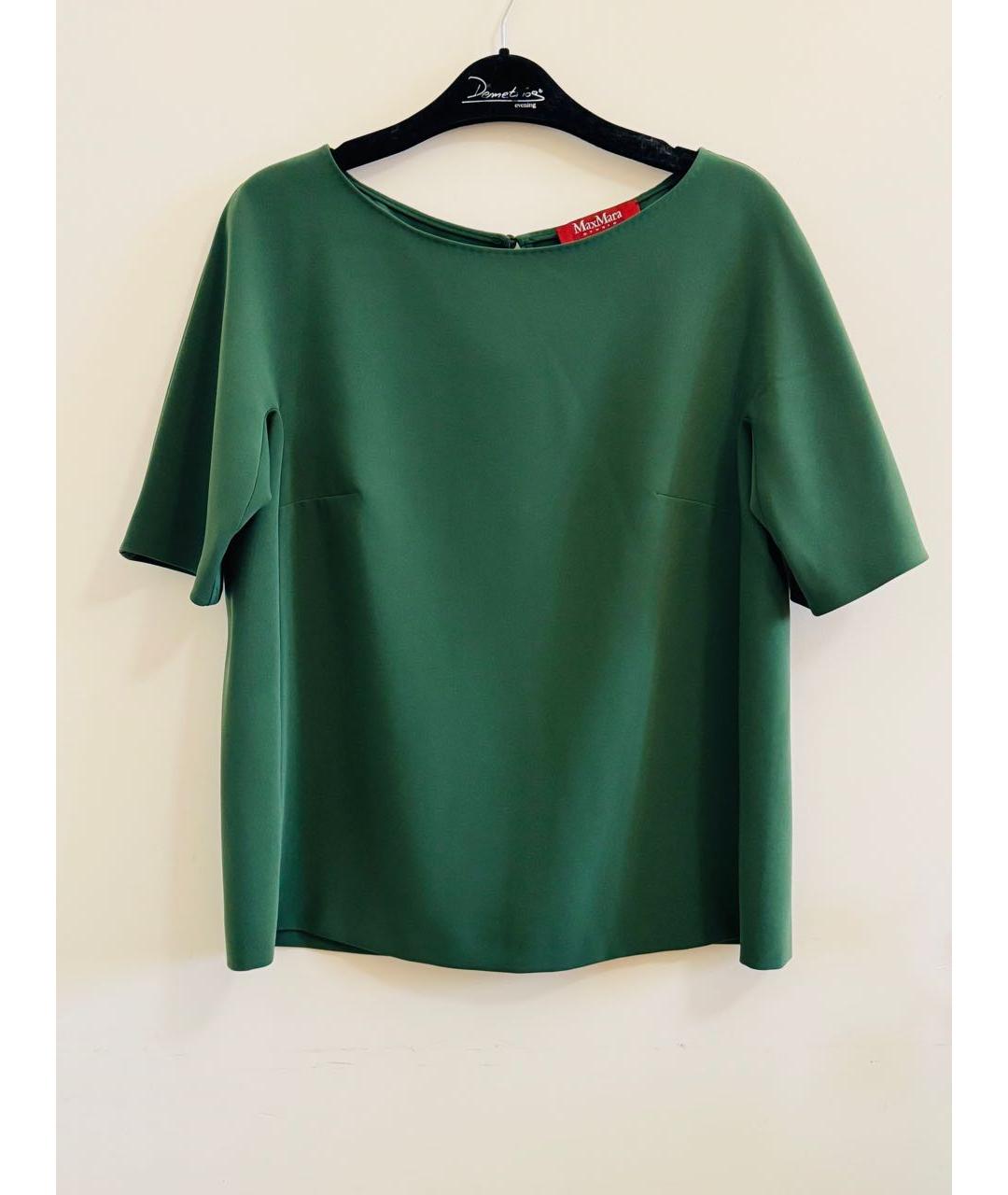 MAX MARA STUDIO Зеленая полиэстеровая блузы, фото 5