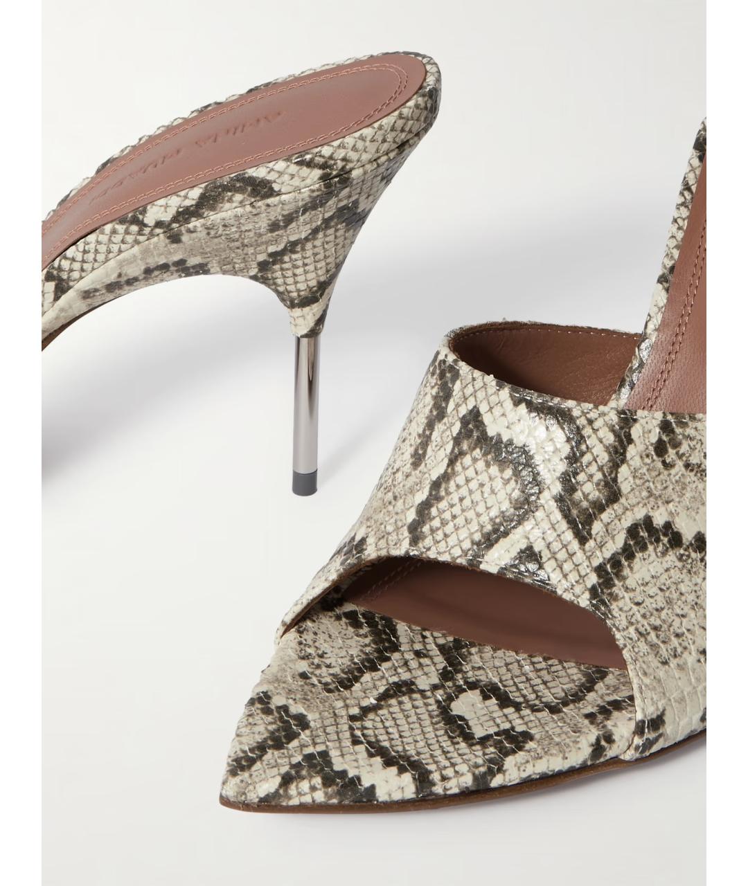 Amina Muaddi Мульти кожаные мюли, фото 4