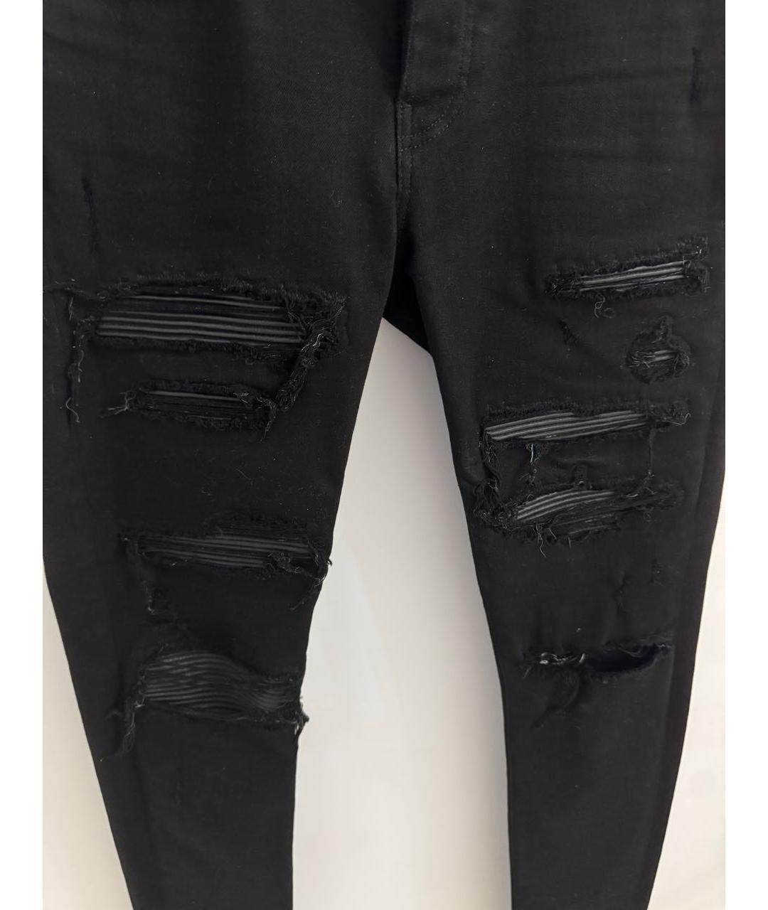 AMIRI Черные хлопковые джинсы скинни, фото 3