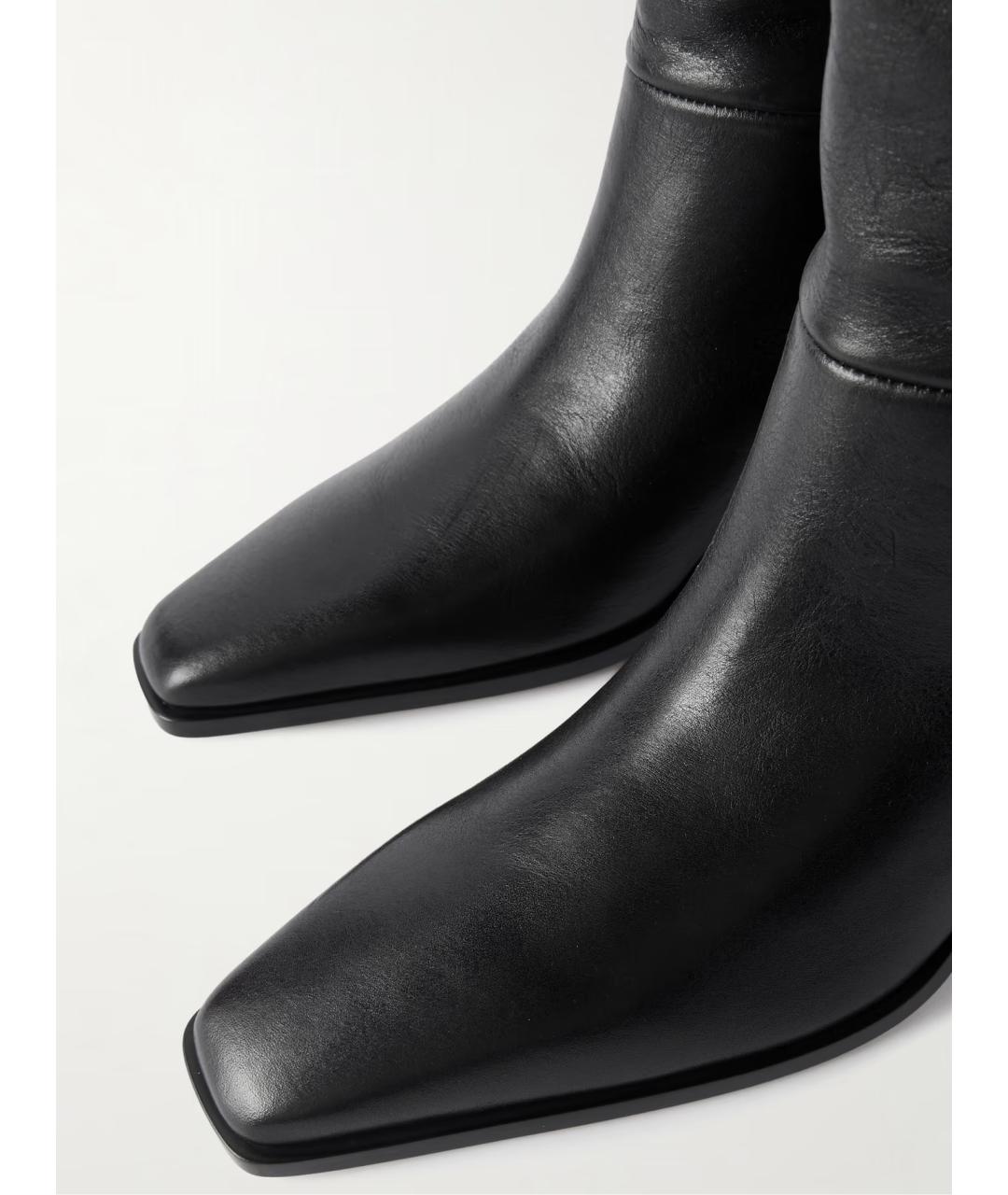 PARIS TEXAS Черные кожаные сапоги, фото 4
