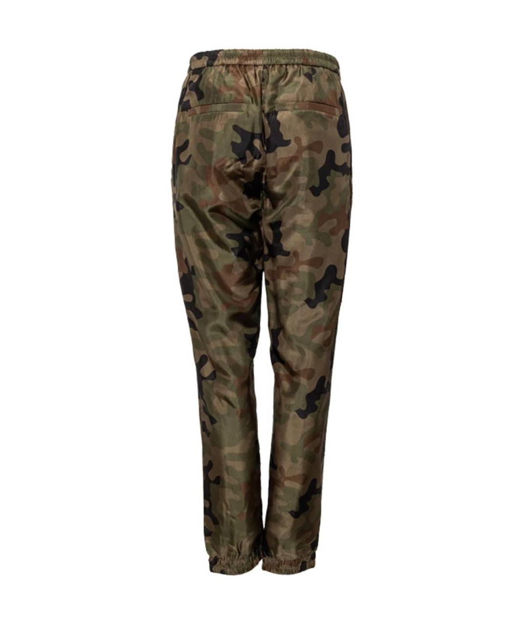 DRIES VAN NOTEN Зеленые хлопковые прямые брюки, фото 2