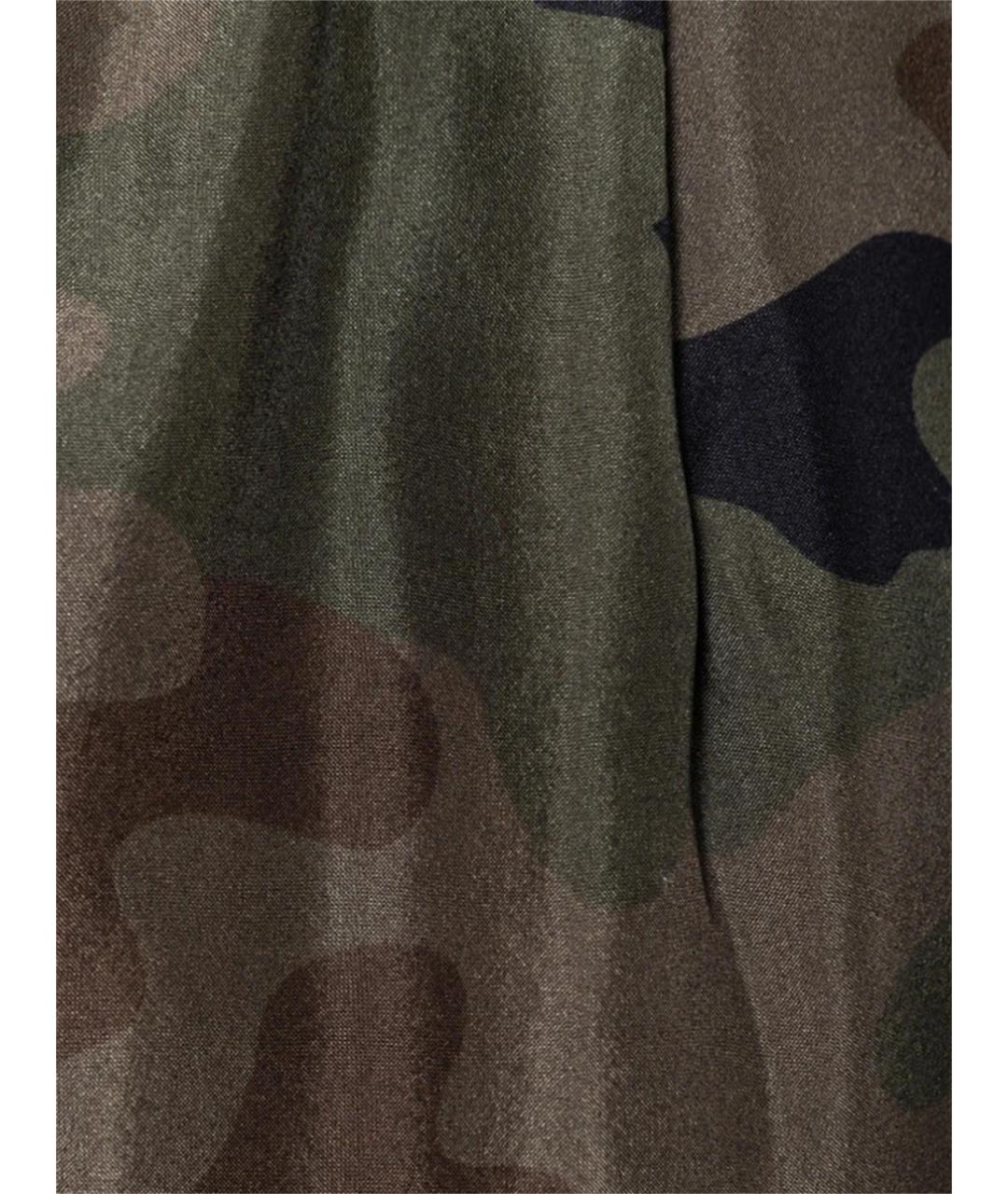 DRIES VAN NOTEN Зеленые хлопковые прямые брюки, фото 3