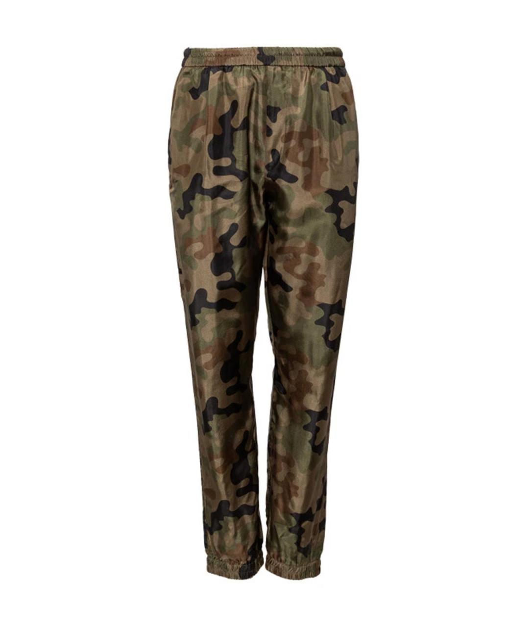 DRIES VAN NOTEN Зеленые хлопковые прямые брюки, фото 1