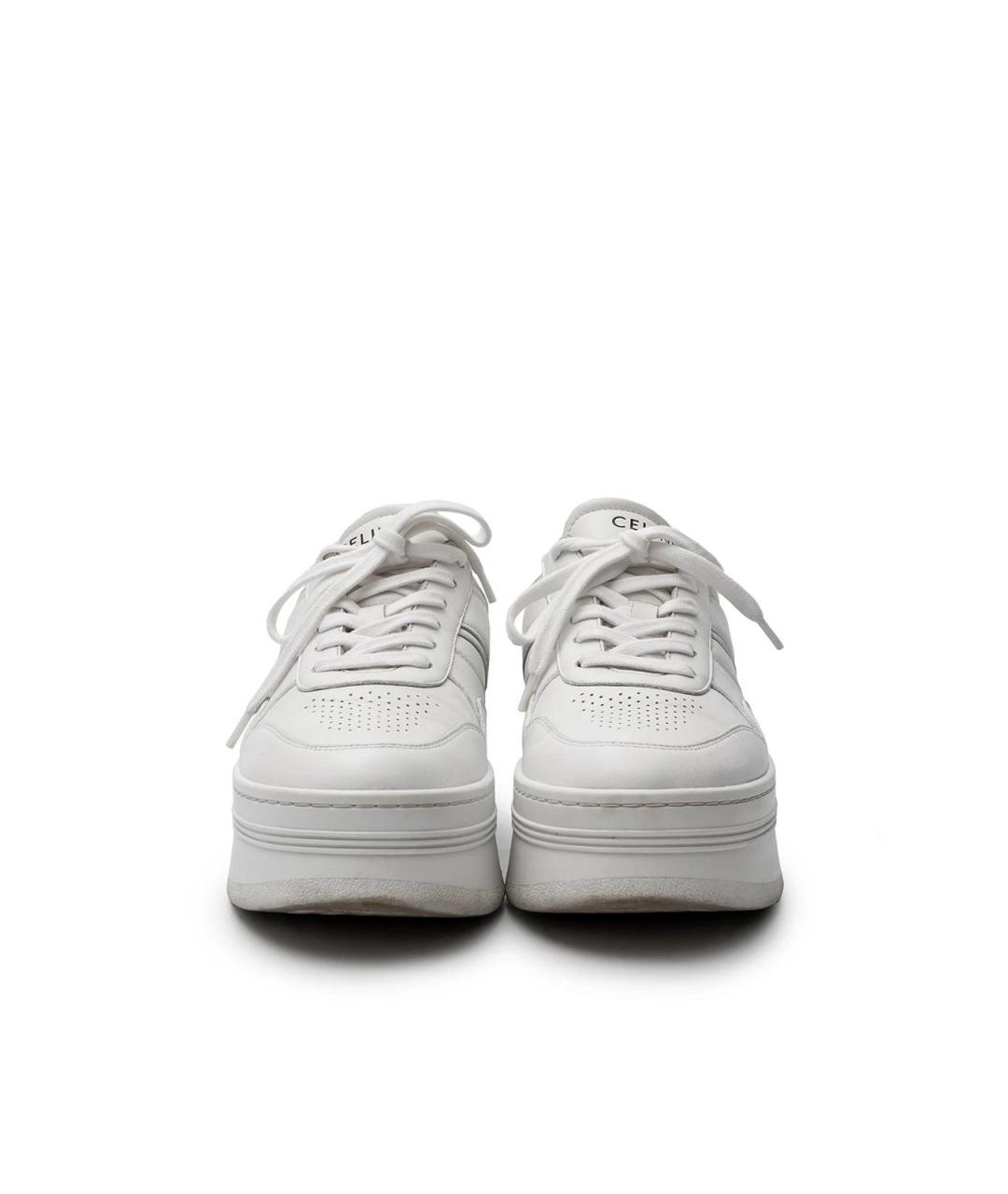CELINE Белые кожаные кеды, фото 5