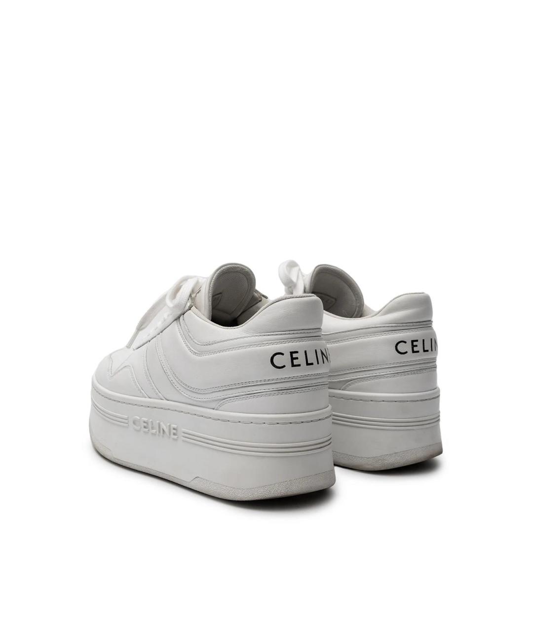 CELINE Белые кожаные кеды, фото 4