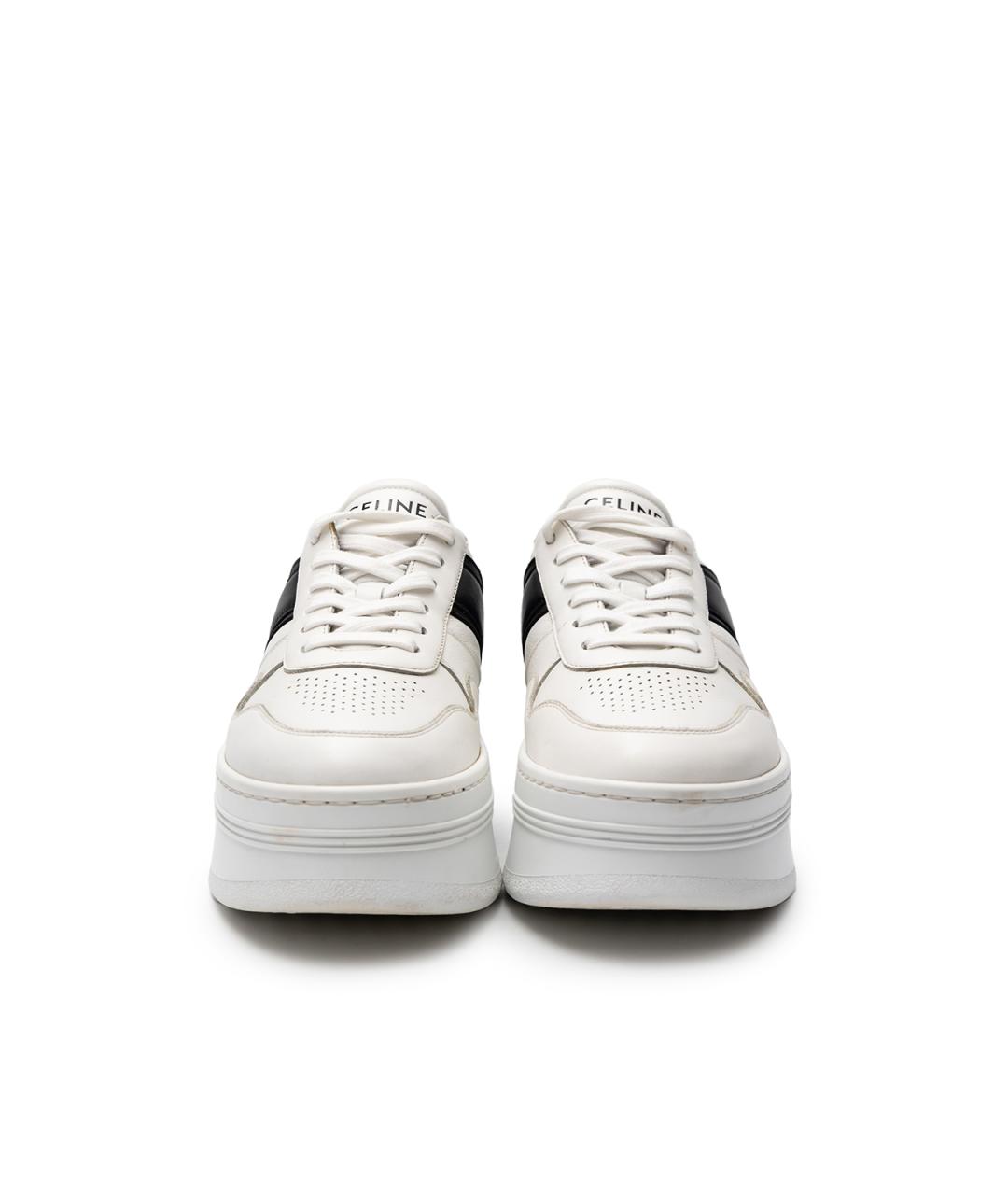 CELINE Белые кожаные кеды, фото 4
