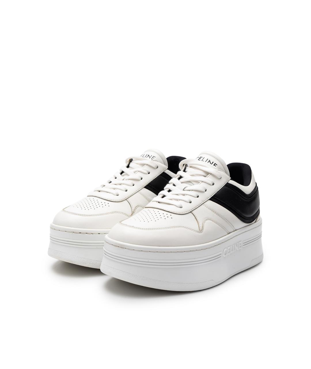 CELINE Белые кожаные кеды, фото 1