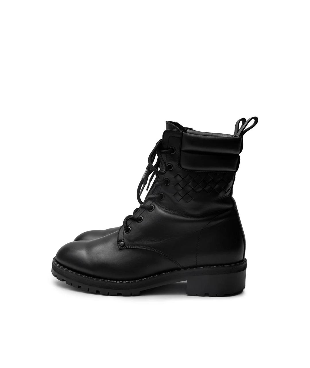 BOTTEGA VENETA Черные кожаные ботинки, фото 5