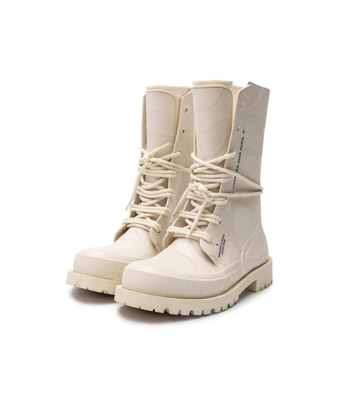 CHRISTIAN DIOR Белые резиновые сапоги, фото 2