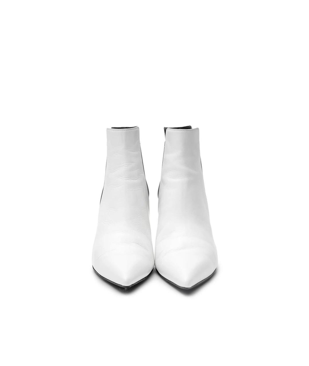CELINE Белые кожаные ботильоны, фото 3