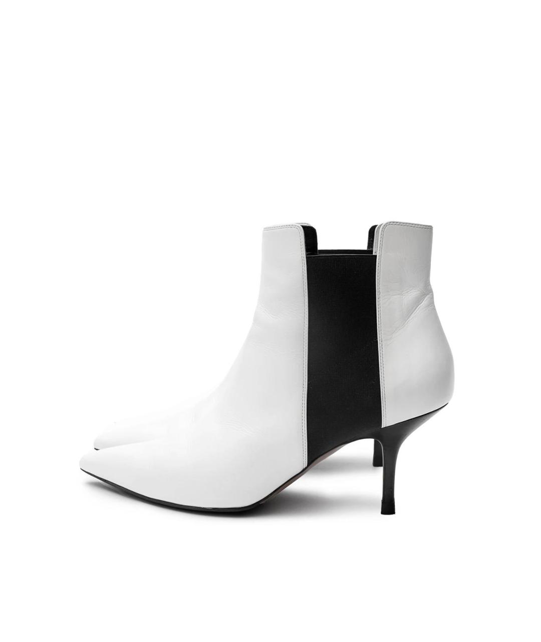 CELINE Белые кожаные ботильоны, фото 4