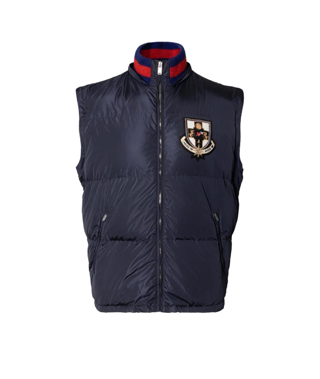 GUCCI Синий полиэстеровый пуховик, фото 3