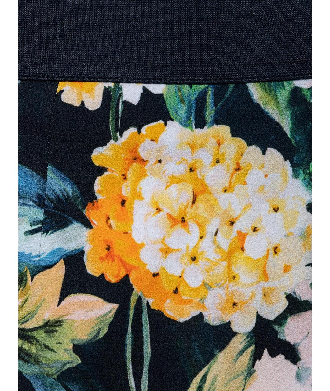 DOLCE&GABBANA Черная шелковая юбка миди, фото 3