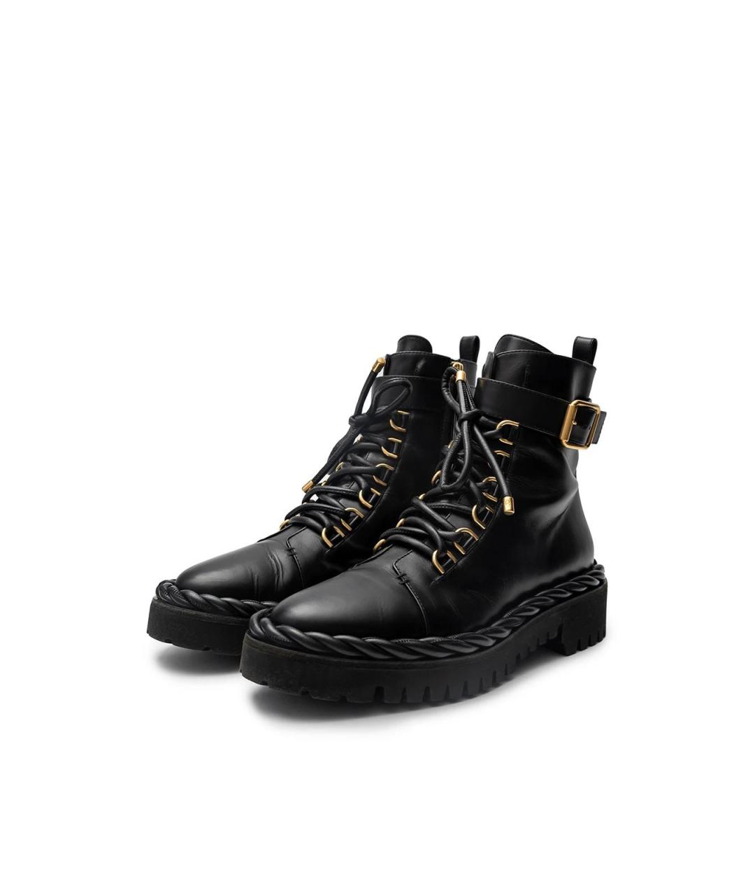 VALENTINO Черные кожаные ботинки, фото 3