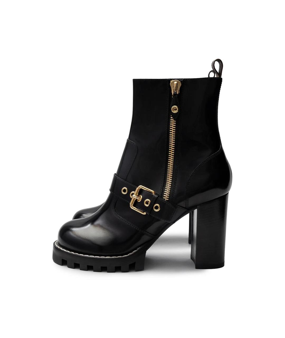 LOUIS VUITTON Черные кожаные ботильоны, фото 5