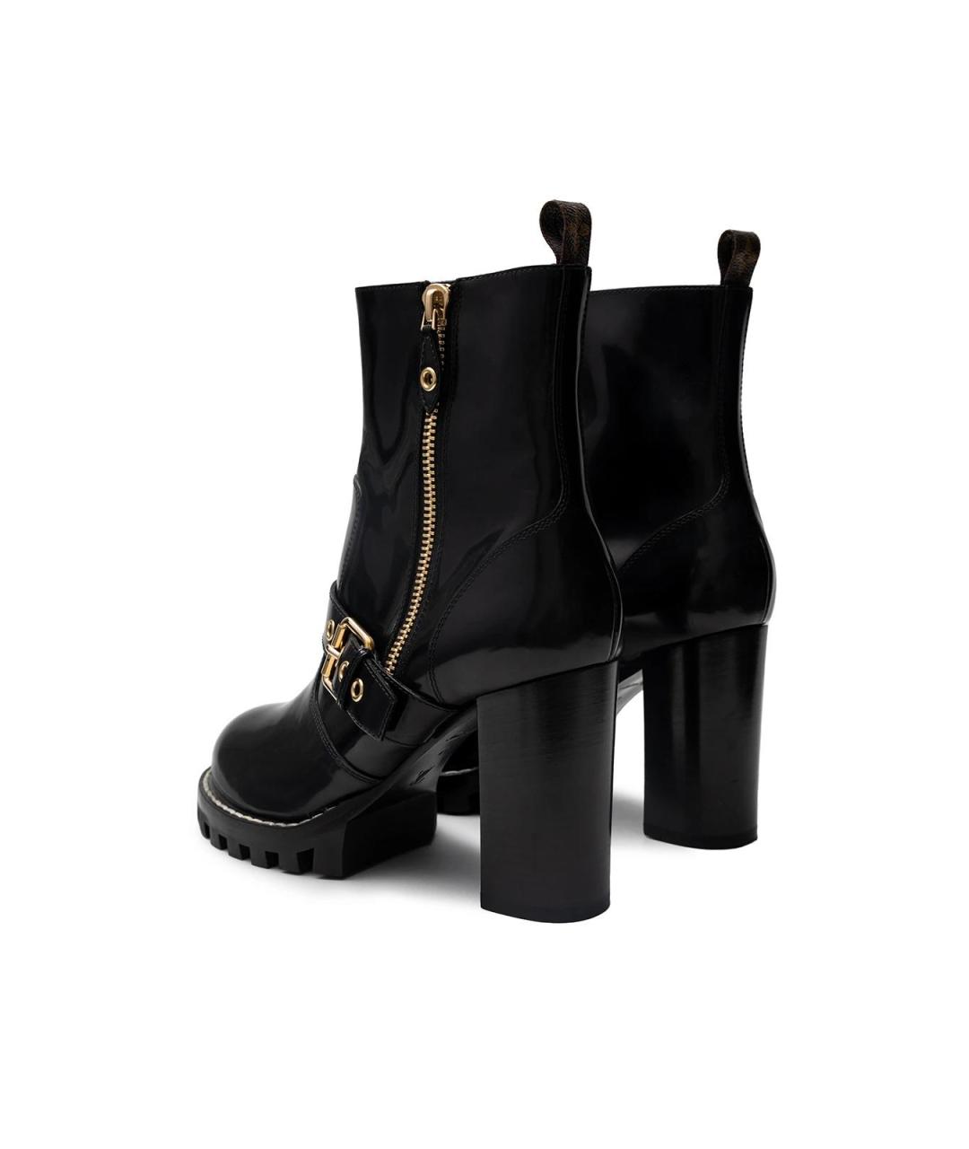 LOUIS VUITTON Черные кожаные ботильоны, фото 3
