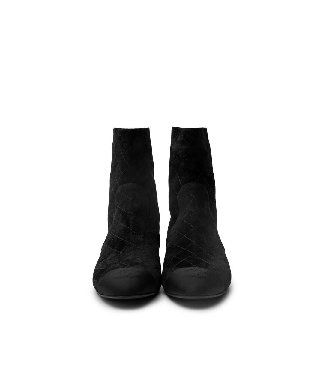 CHANEL Черные замшевые ботинки, фото 4