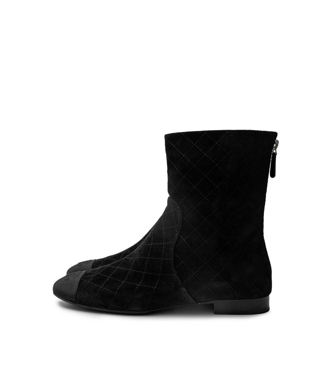 CHANEL Черные замшевые ботинки, фото 5