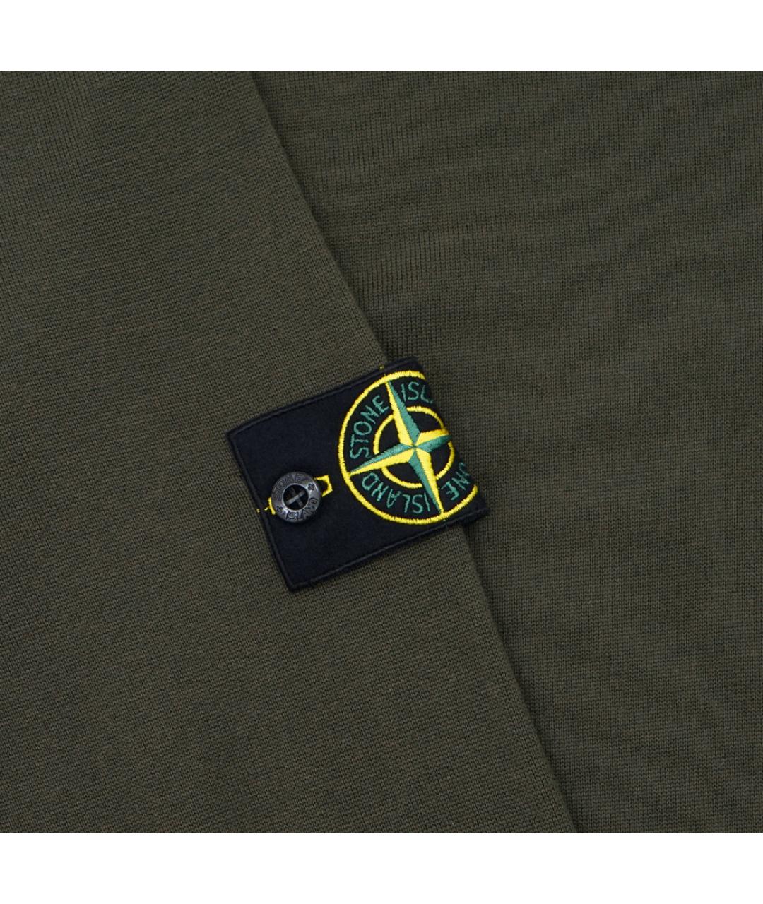 STONE ISLAND Хаки шерстяная водолазка, фото 3