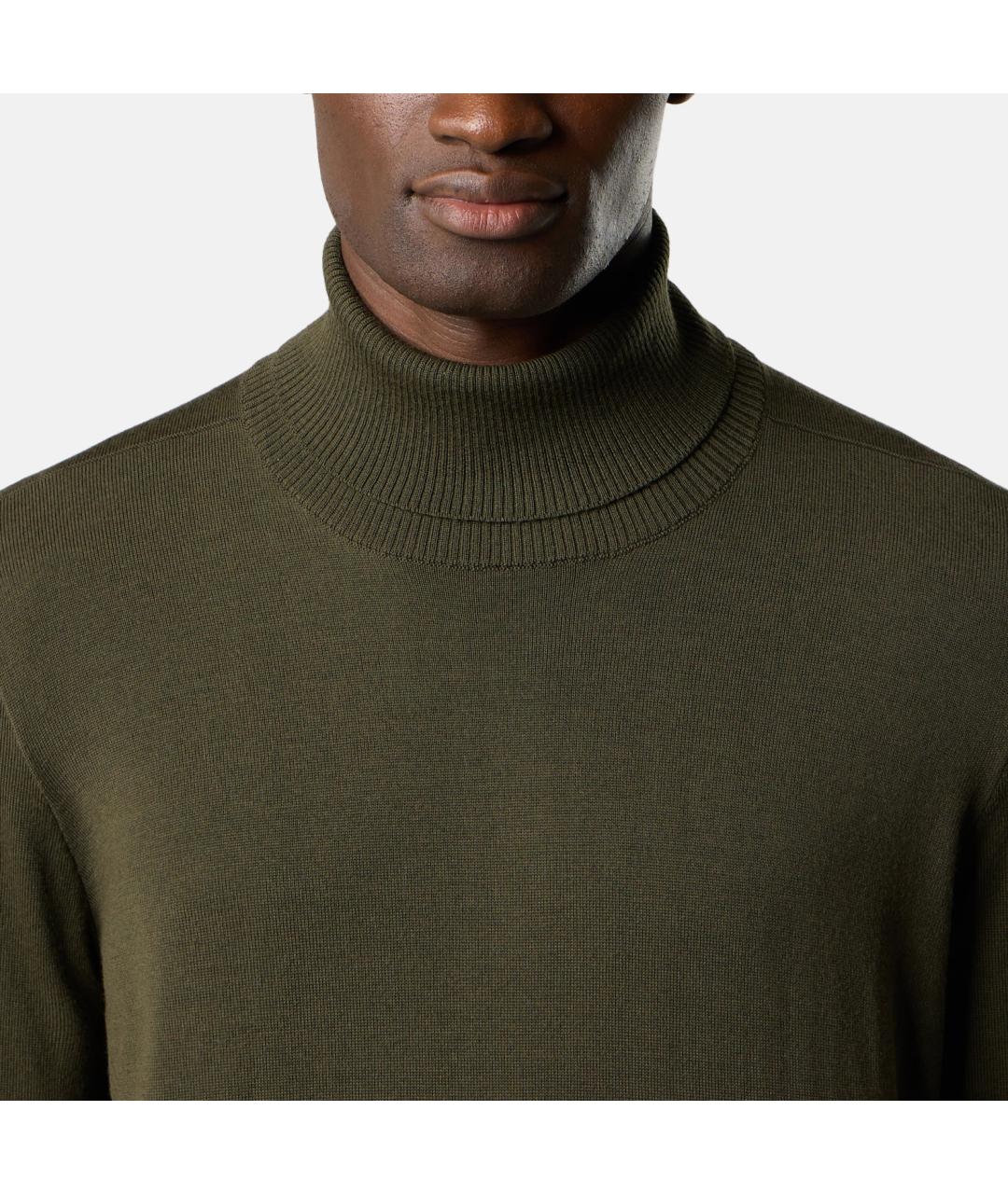 STONE ISLAND Хаки шерстяная водолазка, фото 8