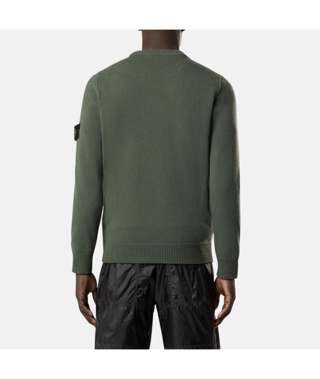STONE ISLAND Хаки шерстяной джемпер / свитер, фото 7