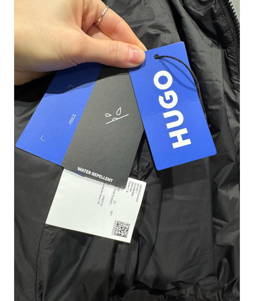 HUGO Черная полиэстеровая куртка, фото 6