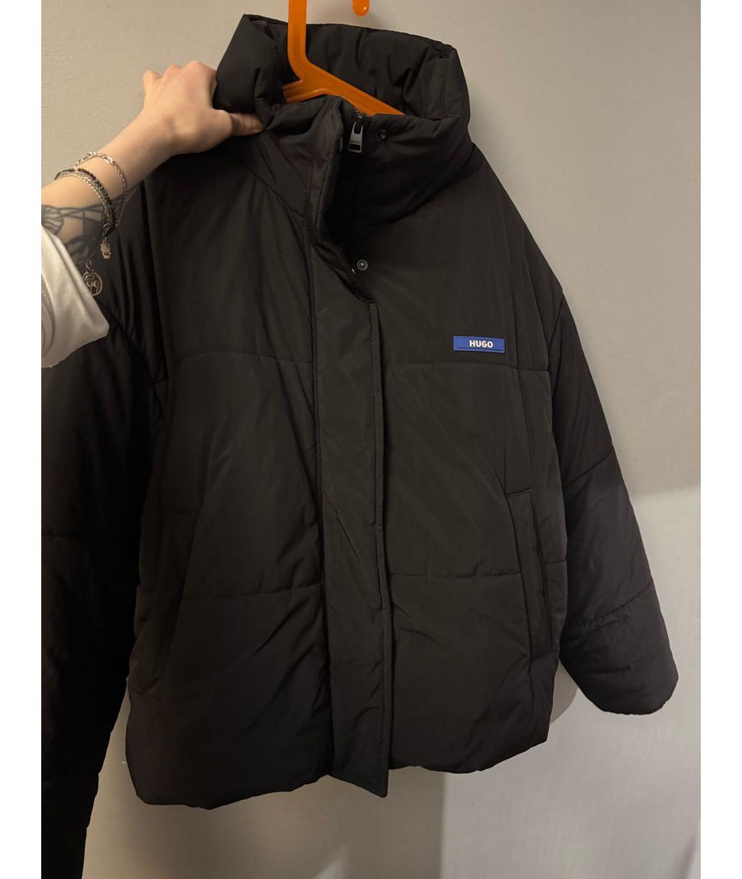 HUGO Черная полиэстеровая куртка, фото 8
