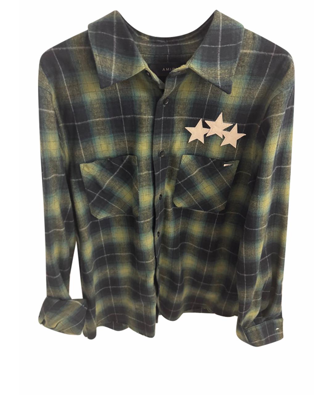 AMIRI Зеленая хлопковая кэжуал рубашка, фото 1
