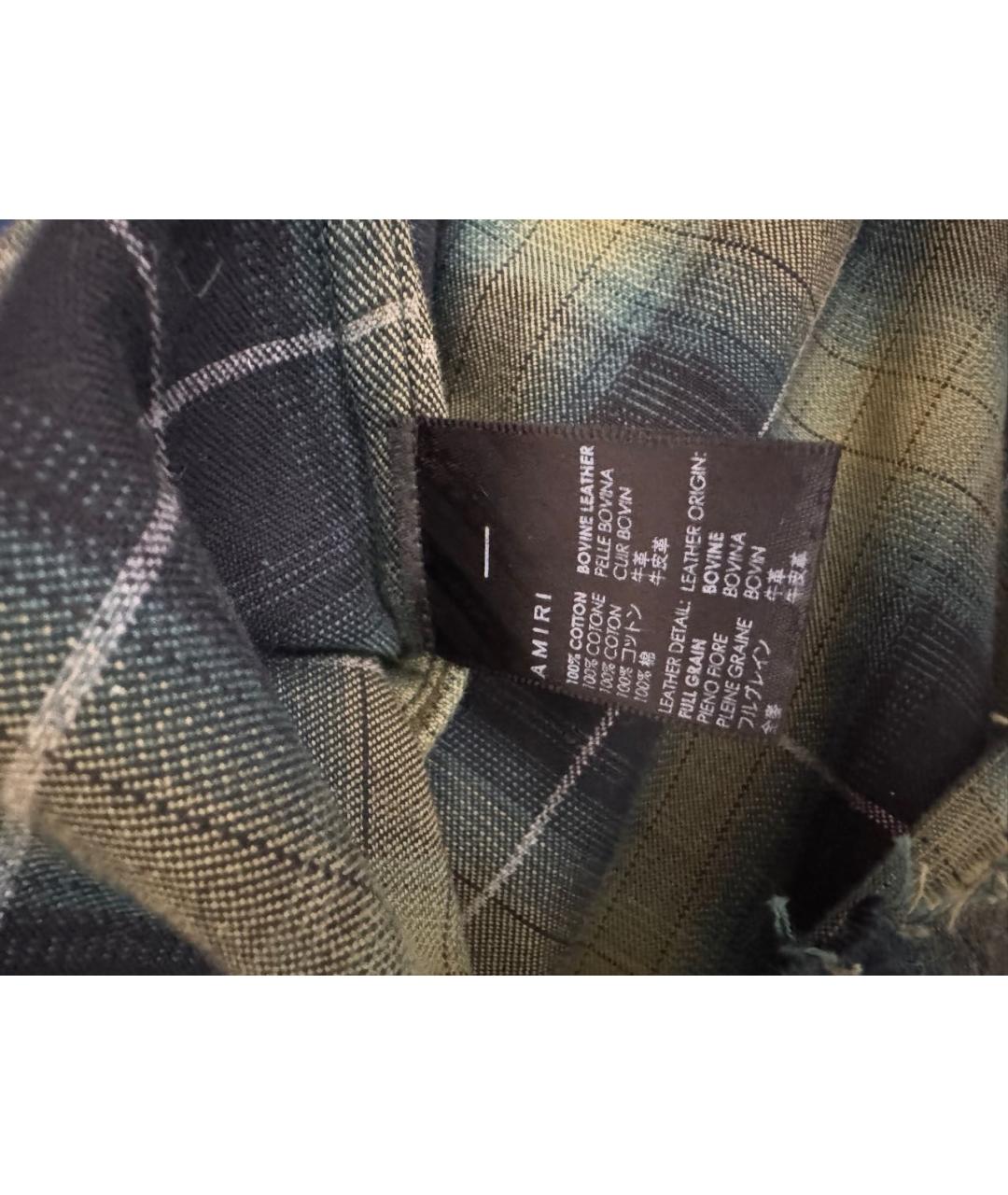 AMIRI Зеленая хлопковая кэжуал рубашка, фото 4