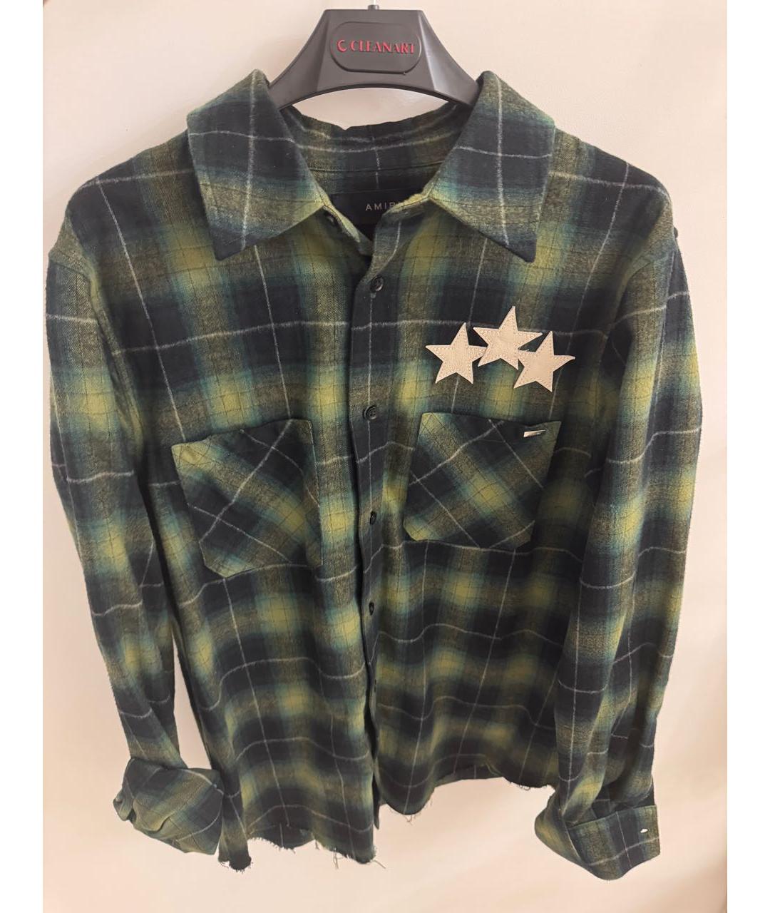 AMIRI Зеленая хлопковая кэжуал рубашка, фото 5