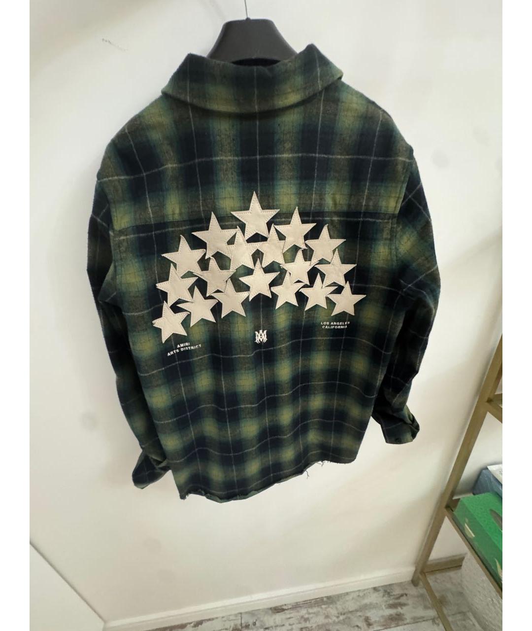 AMIRI Зеленая хлопковая кэжуал рубашка, фото 2