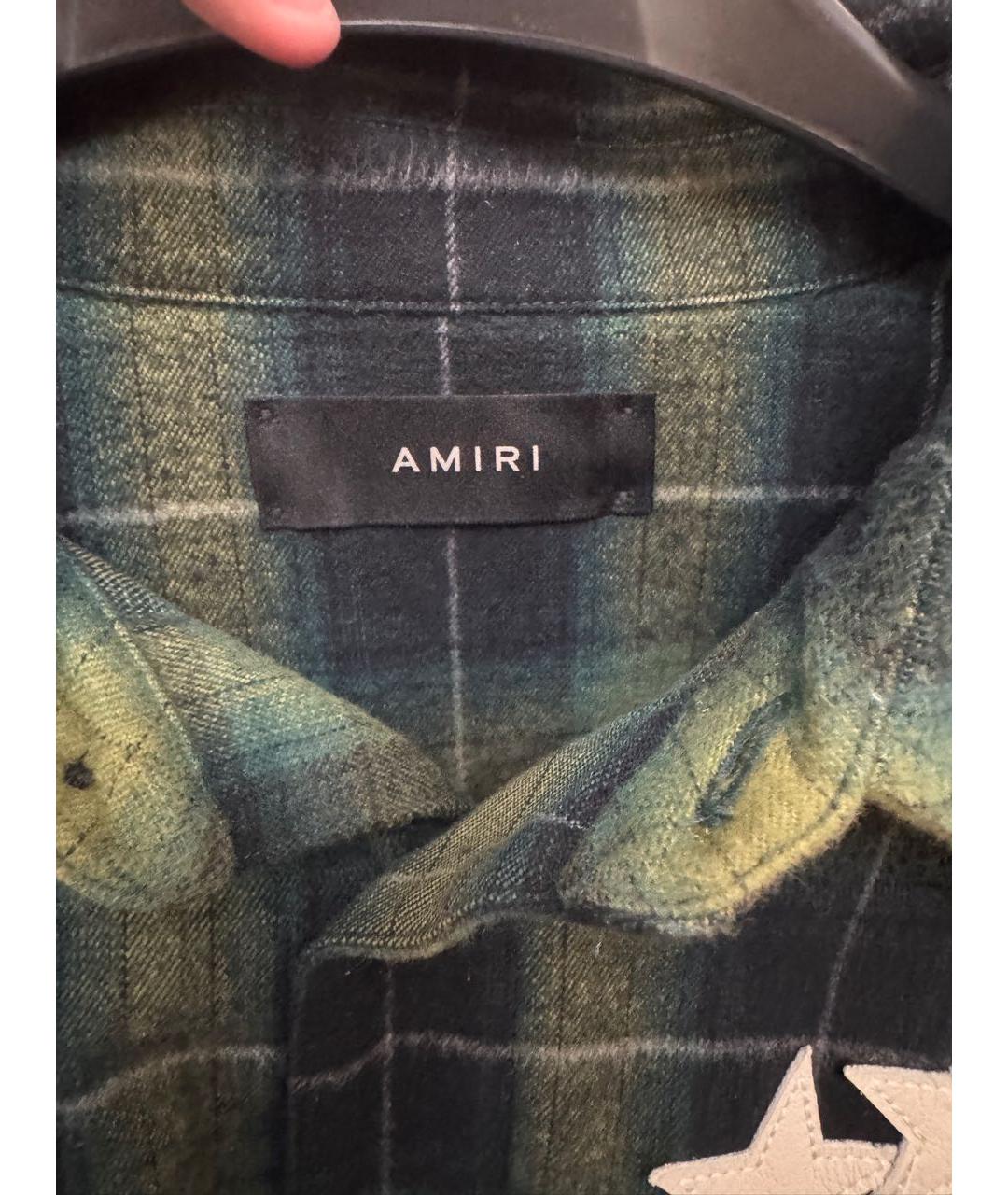 AMIRI Зеленая хлопковая кэжуал рубашка, фото 3