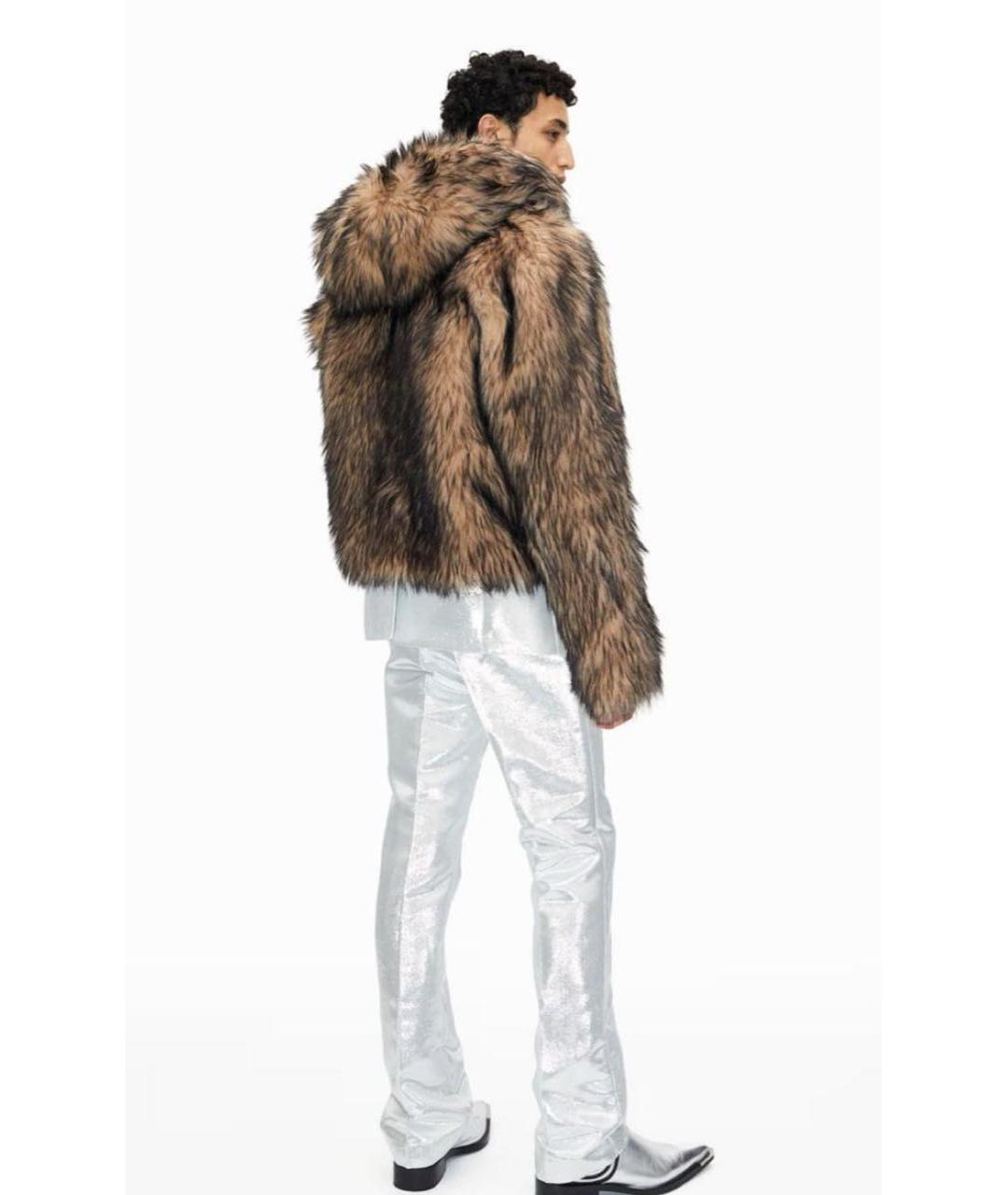PACO RABANNE Коричневая меховая дубленка/шуба, фото 3