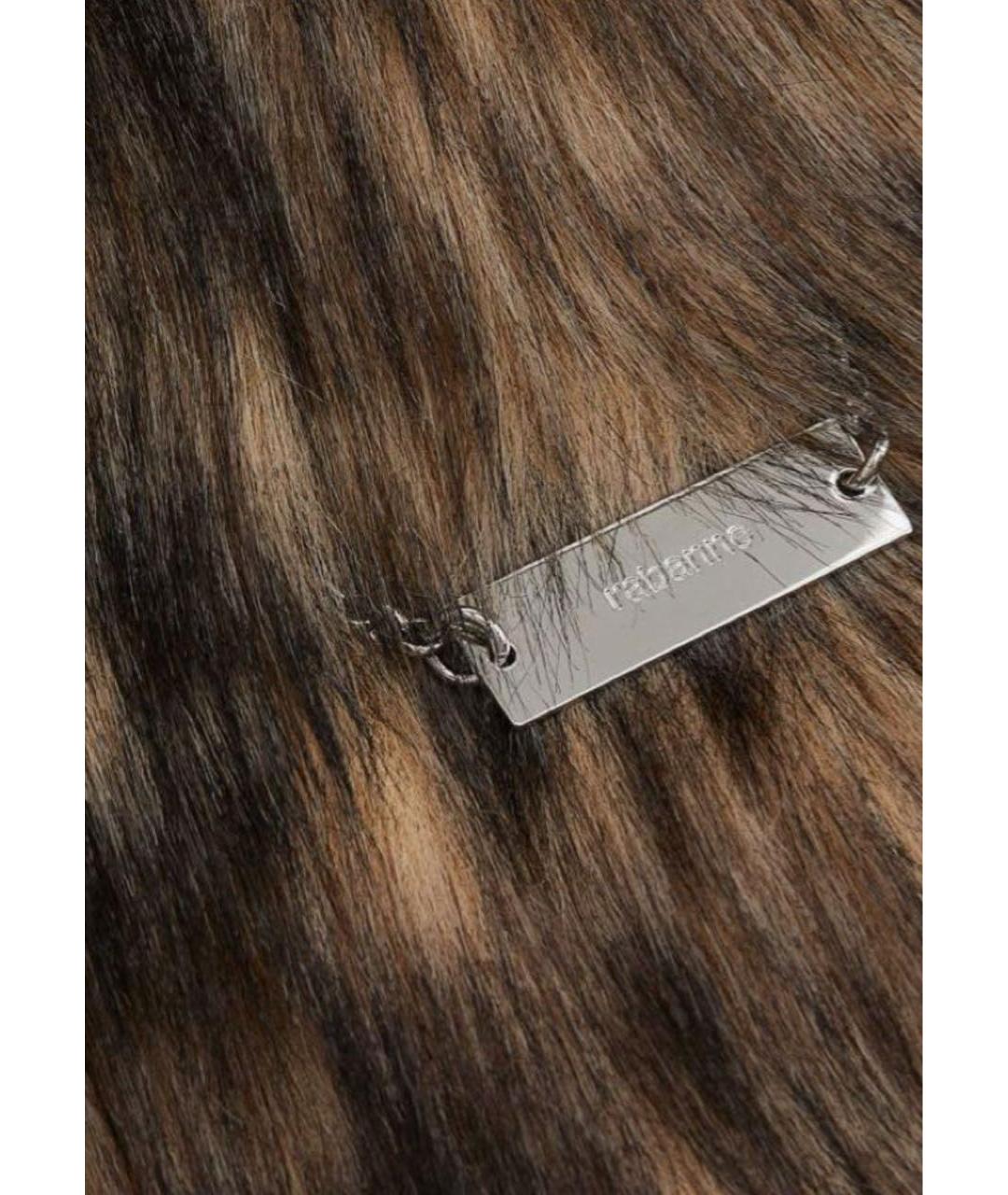 PACO RABANNE Коричневая меховая дубленка/шуба, фото 4