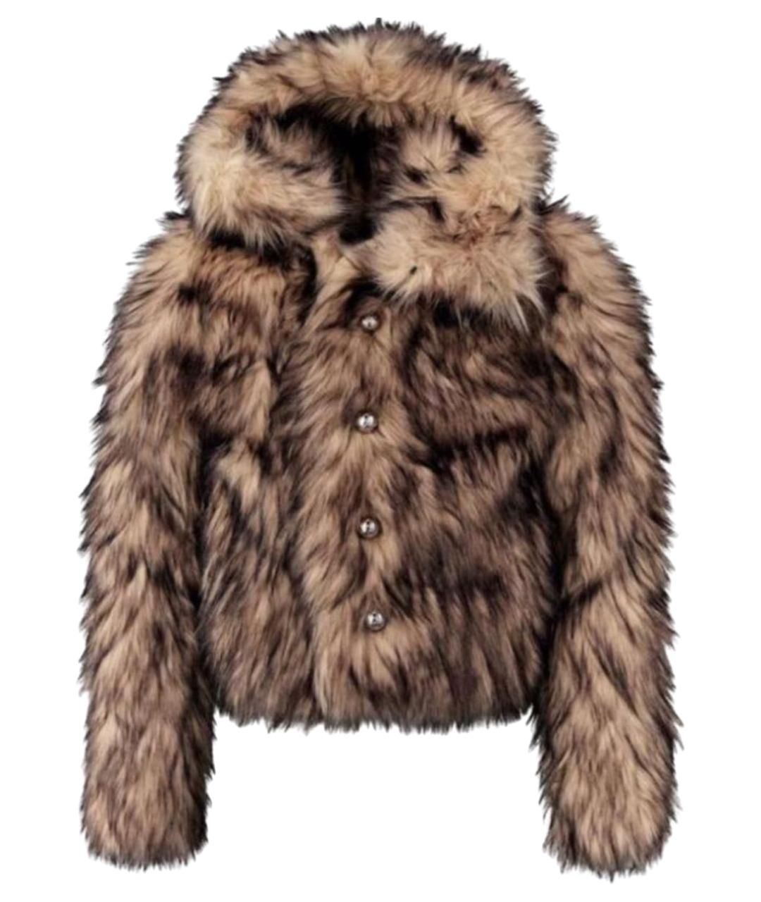 PACO RABANNE Коричневая меховая дубленка/шуба, фото 10