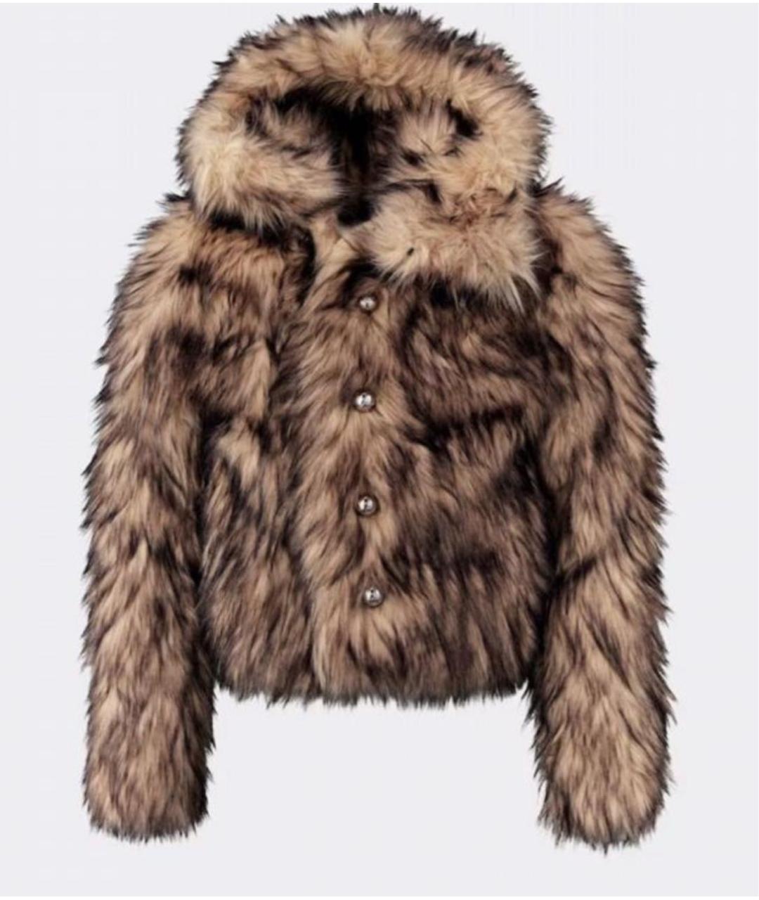 PACO RABANNE Коричневая меховая дубленка/шуба, фото 9