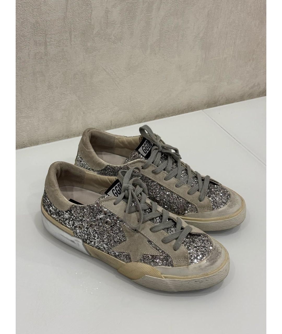 GOLDEN GOOSE DELUXE BRAND Серебряные замшевые кеды, фото 8
